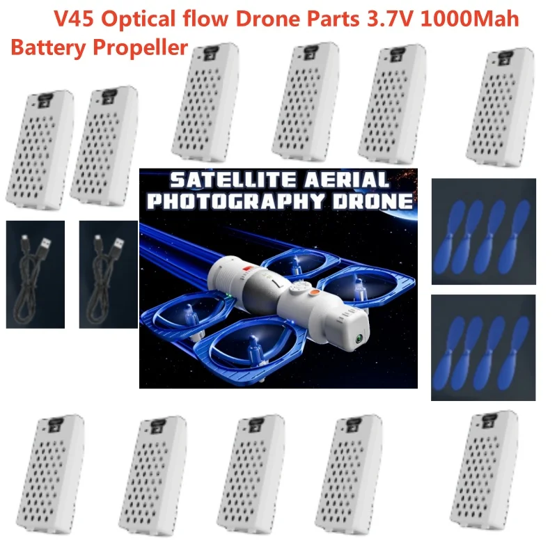 

V45 Battery 4DRC V45 Drone Battery 4D-V45 RC helicopter Spare Parts 3.7V 1000mAh Battery/Propeller 4DRC V45 Drone Accessories
