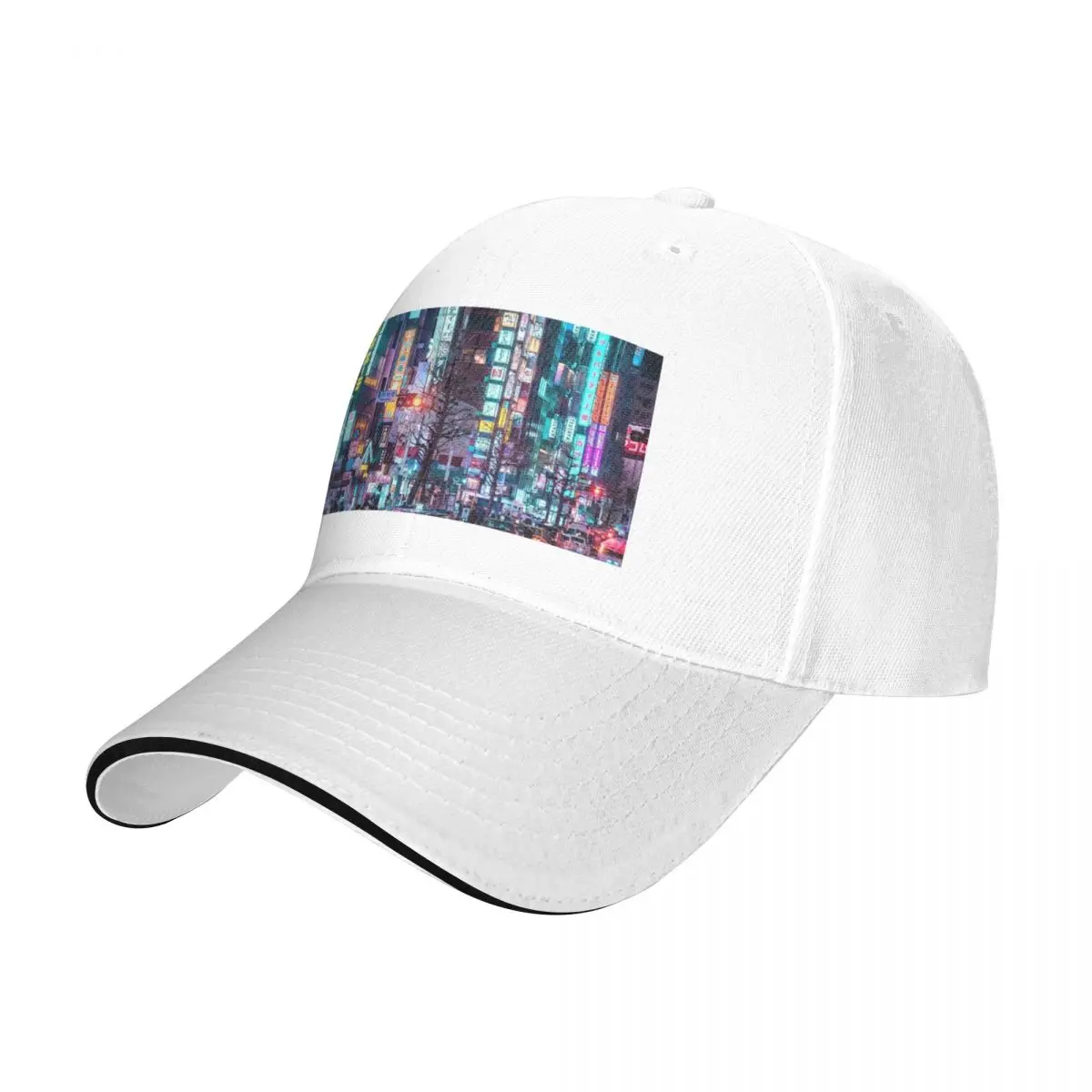 

Tokyo,Neon street in Shinjuku Cap Baseball Cap new in the hat baseball cap man Man cap Women's