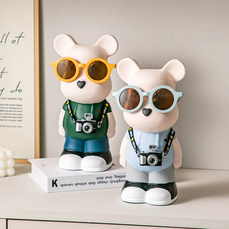 2026 Violent Bear Savings Bank Cartoon Creative Modern Living Room Internet Celebrity Decoration Simple Home Ceramic Ornament