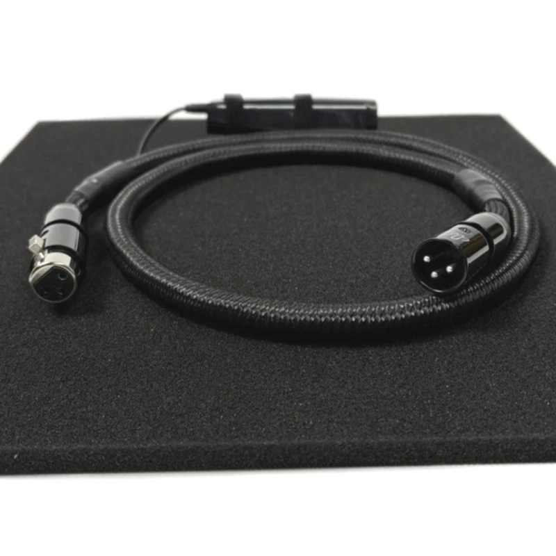 Cabo Coaxial Digital WEL AES/EBU 110ohm de Prata Pura HiFi XLR Macho para Fêmea, Cabo de Áudio Balanceado