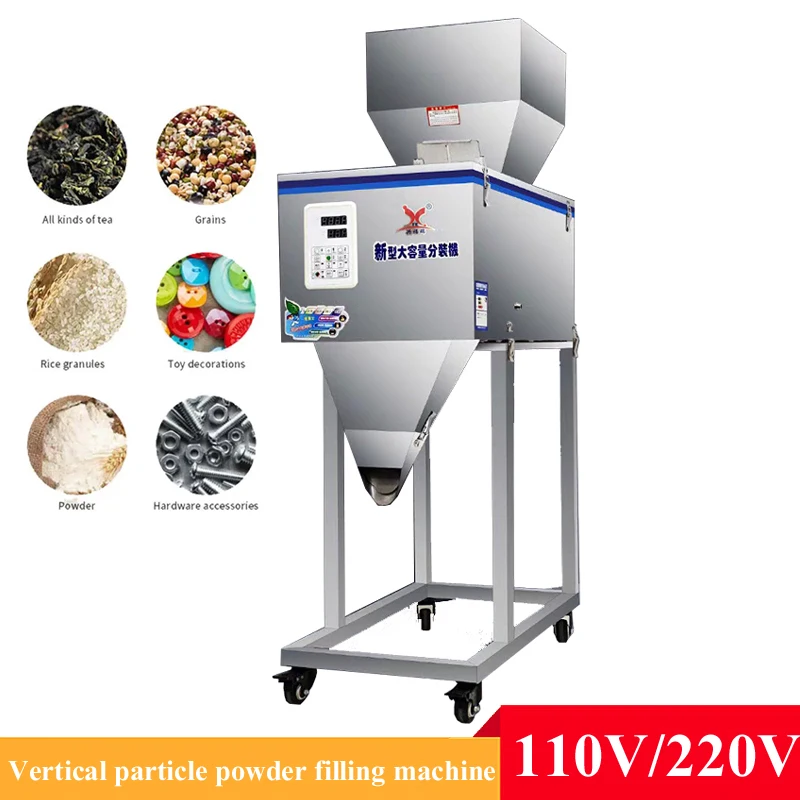 2025New Particle Powder Weighing Filling Machine Factory Outlet 50-5000g Semi Automatic Vertical Intelligent Filler