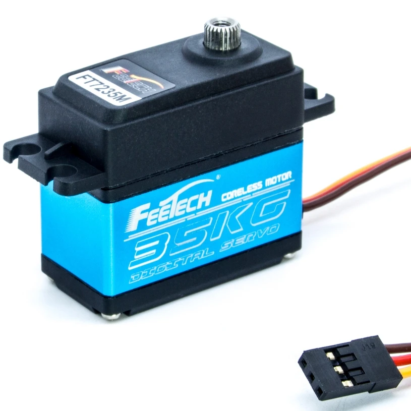 35KG 코어리스 디지털 서보 모터 7.4V 스테인리스 스틸 기어 고토크 방수 바하 서보 로봇 DIY RC 자동차 쿼드콥터