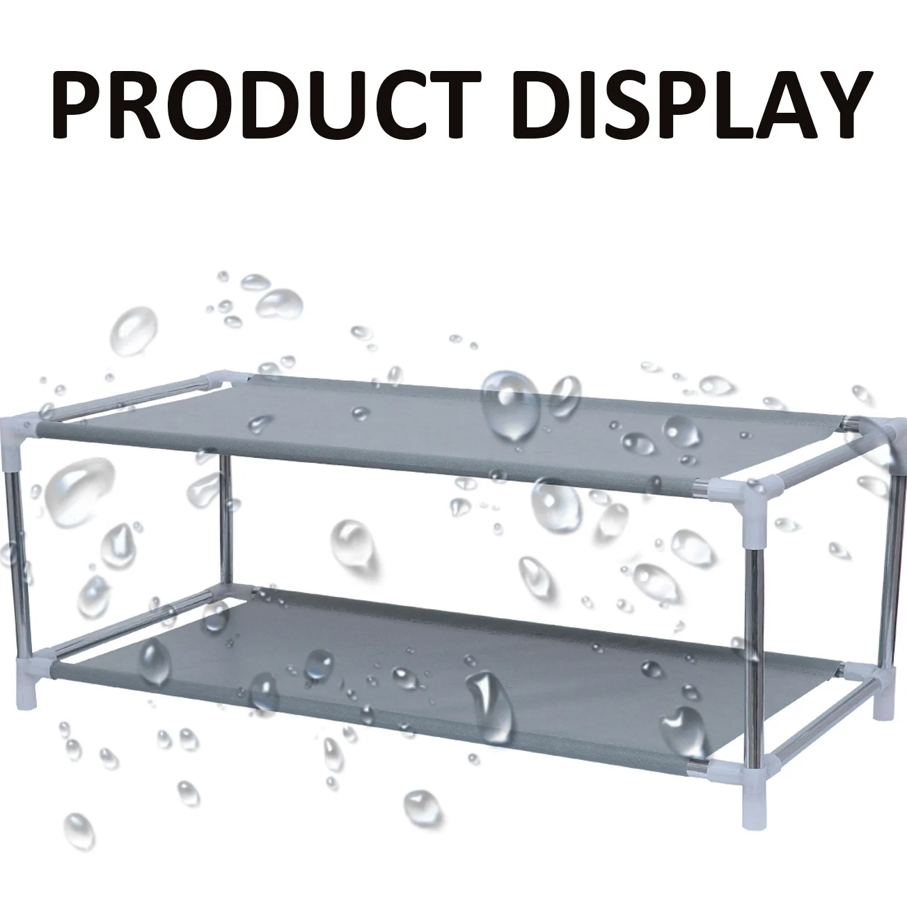 

Double Layer Metal Shoe Rack for Under Bed Storage Space Saving Shoes Organizer Dormitory Home Use Non Punch Assembly