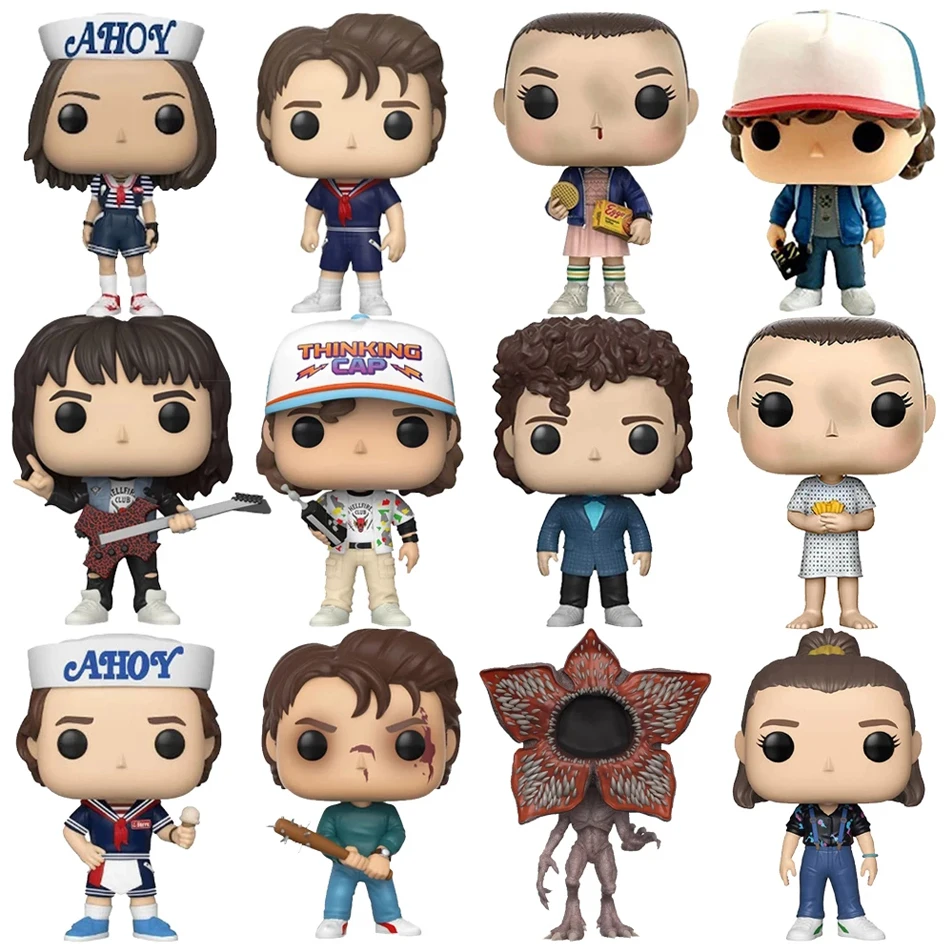 POP Stranger Things Montauk Character Eddie Dustin Steve Action Figure Dolls Toys Collection Room Decoration Birthday Gifts