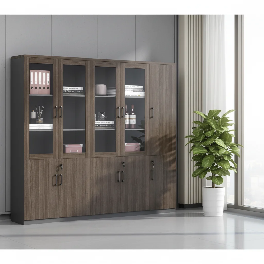 Best-selling Lockable Modern Melamine Industrial File Cabinet 2-Door Modular Commercial Office Storage Furniture