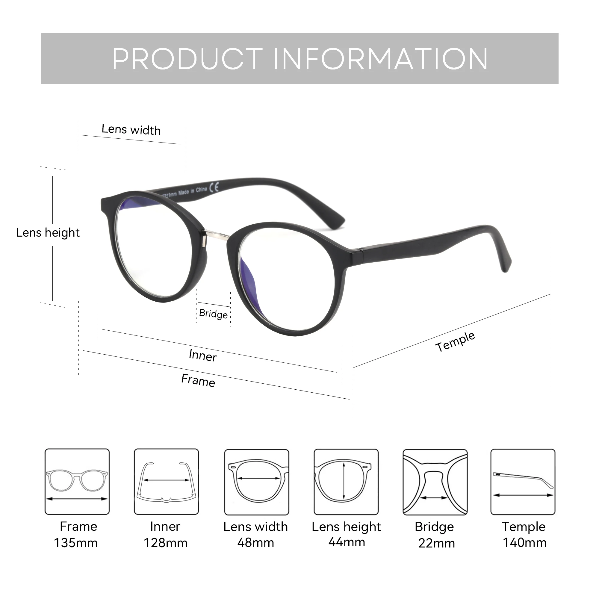ZENOTTIC Vintage Round Anti Blue Light Glasses For Women Men Radiation Computer Gaming Myopia Optical Glasses Frames Eyewear
