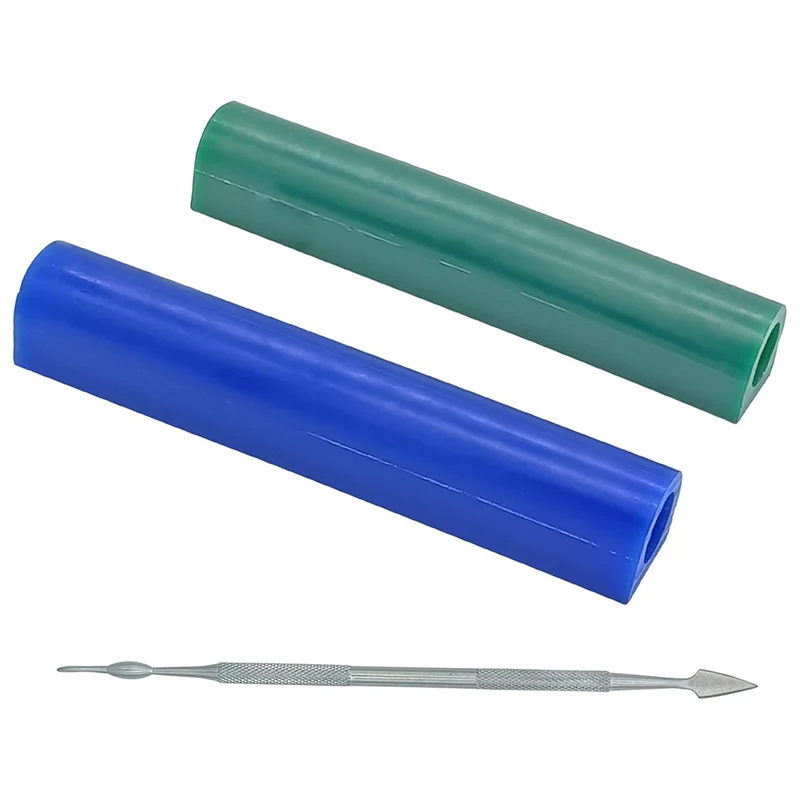 

B23B, 2 шт., восковые кольцевые трубки для резьбы по ювелирным изделиям, набор форм для литья колец, инструменты для изготовления восковой резьбы (T150)