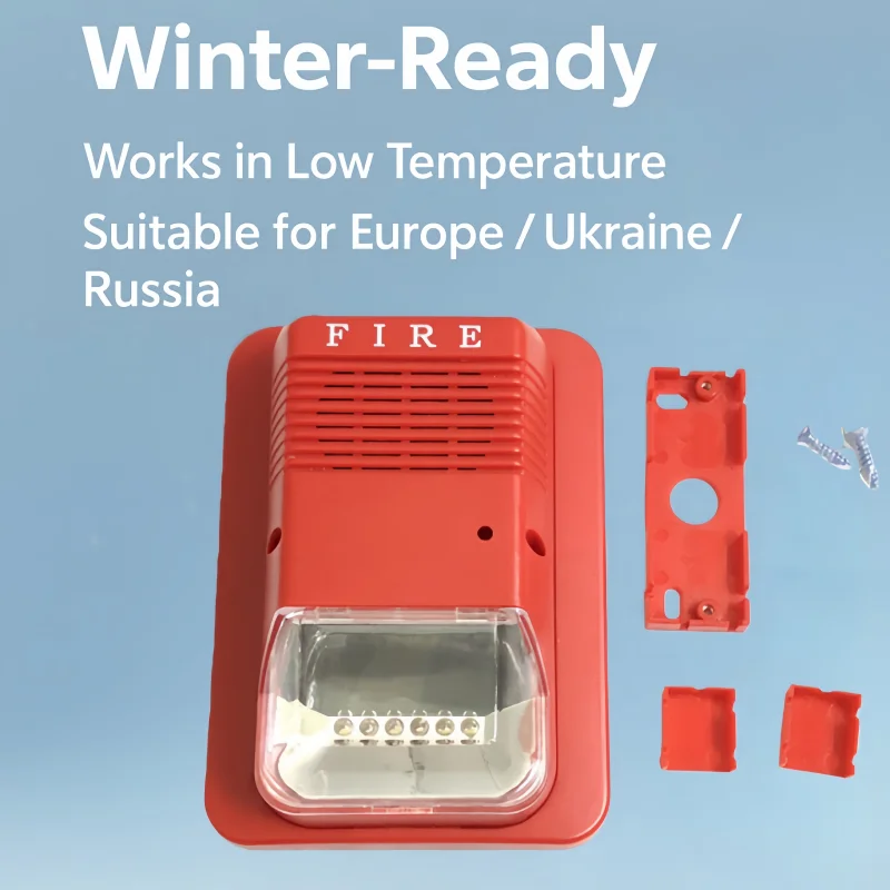 

Professional 120dB Fire Alarm with LED Flash · 3 Selectable Tones · Stable Circuit · Long-Life LED · Suitable for Security Syste