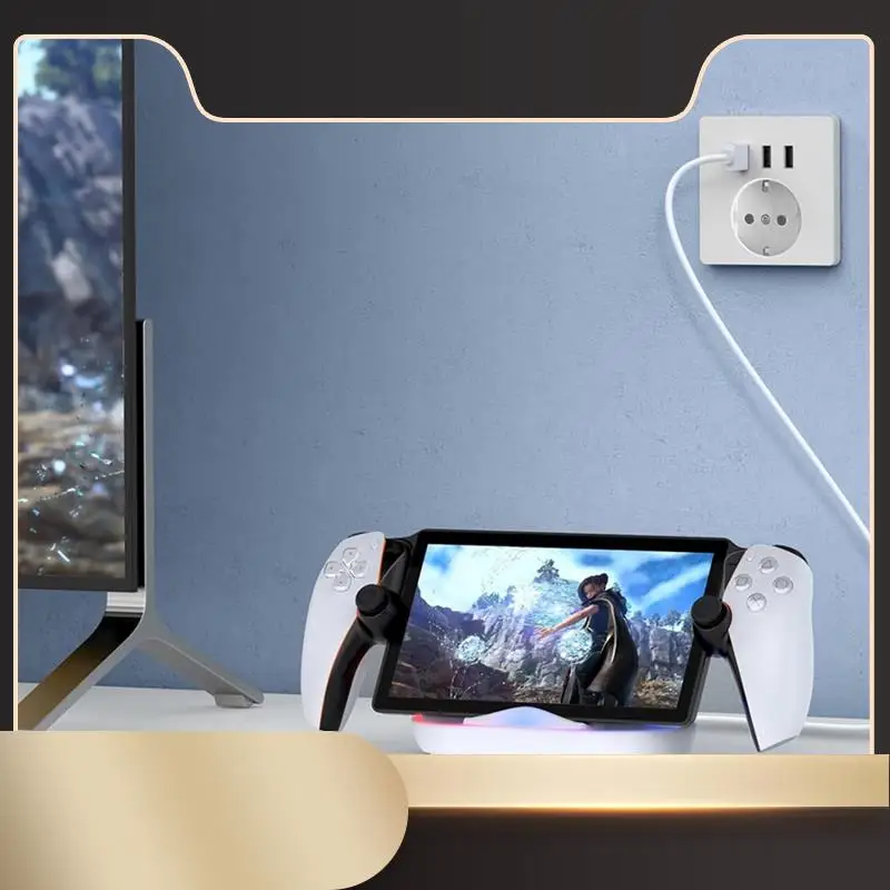 

Зарядная док-станция для Playstation Portal, подставка для зарядного устройства для PS5 Portal с RGB-подсветкой и зарядным кабелем USB C Durable-N36R