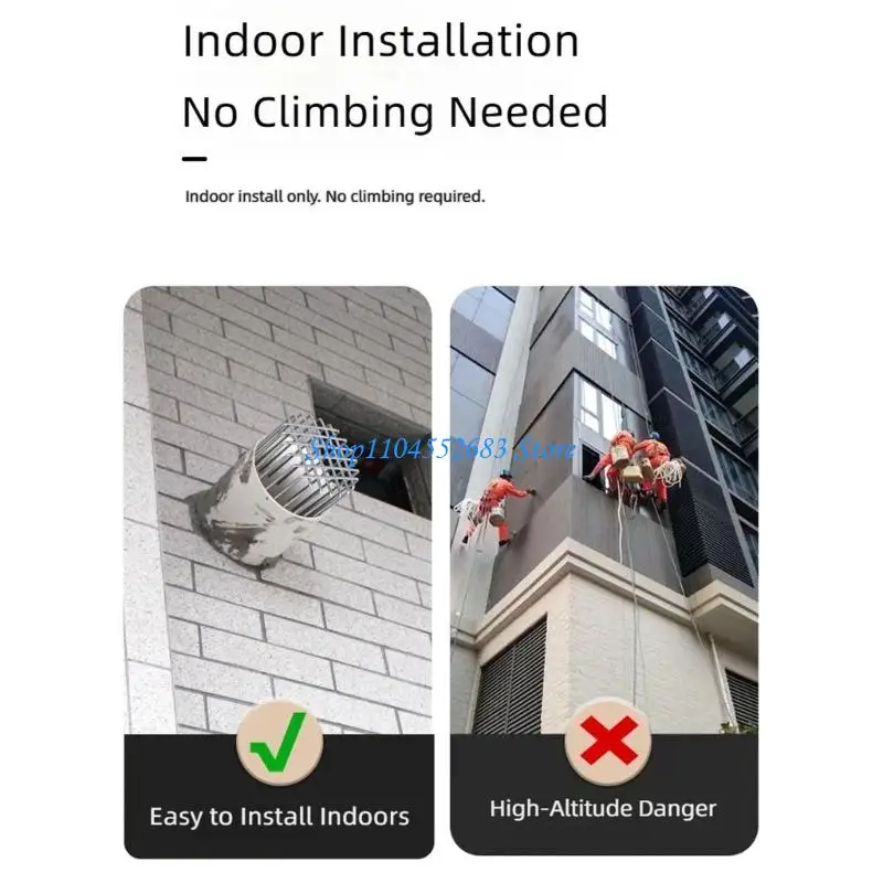 Roof Drain Screen Insert Stainless Steel Downspout Strainer with Spring Leg Cage for Outdoor Roof and Balcony Openings 