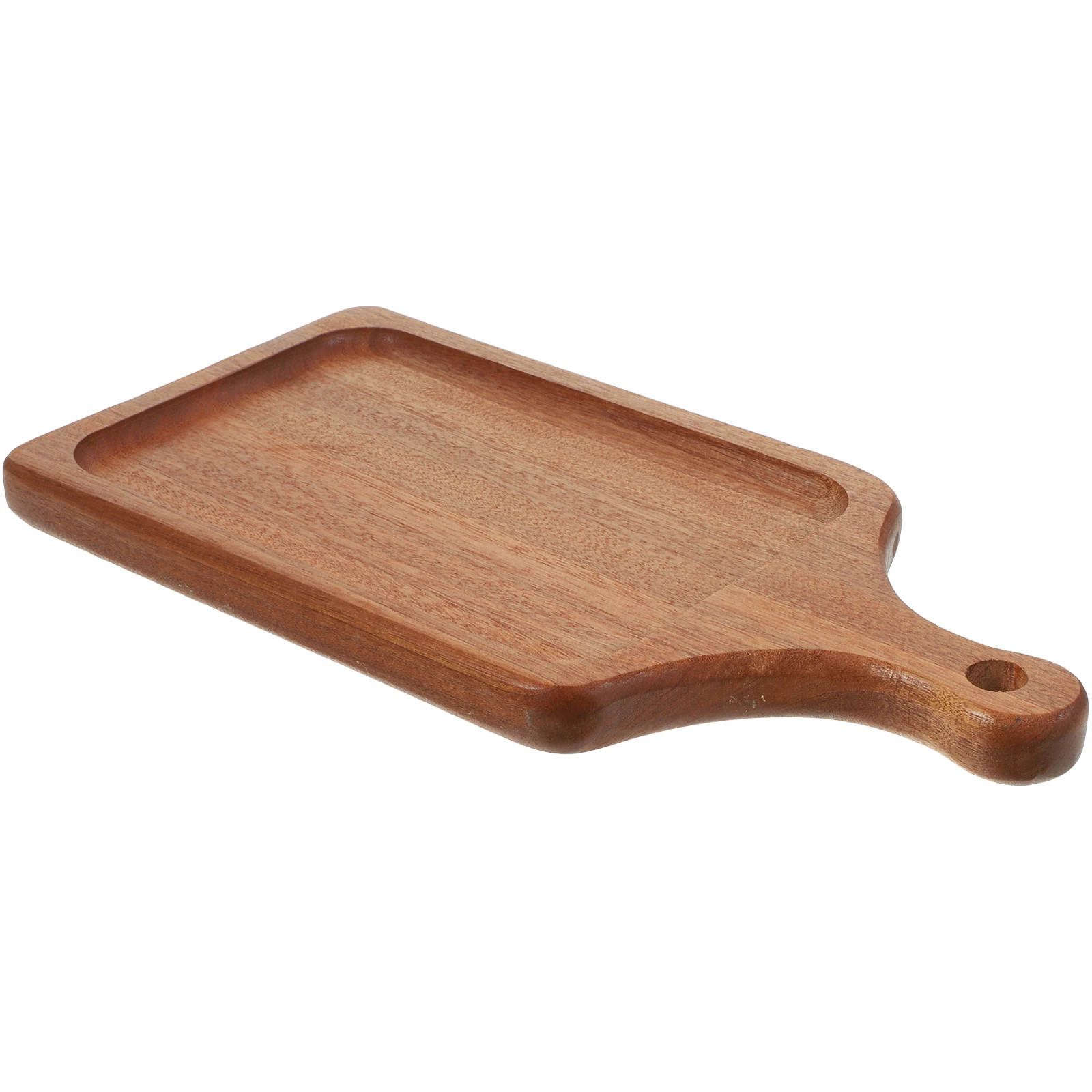 

Solid Wood Steak Board Natural Charcuterie Serving Tray with Handle for Pizza Bread Coffee Food Rectangular Snack