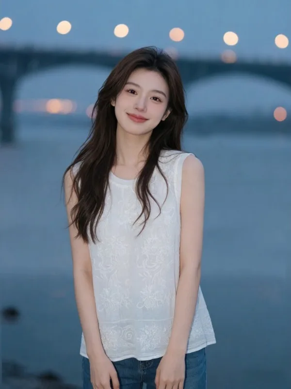 

Женский топ без рукавов с круглым вырезом и вышивкой, свободного кроя, в китайском стиле, для полных женщин (до 136 кг), летний, новый, с декоративной строчкой