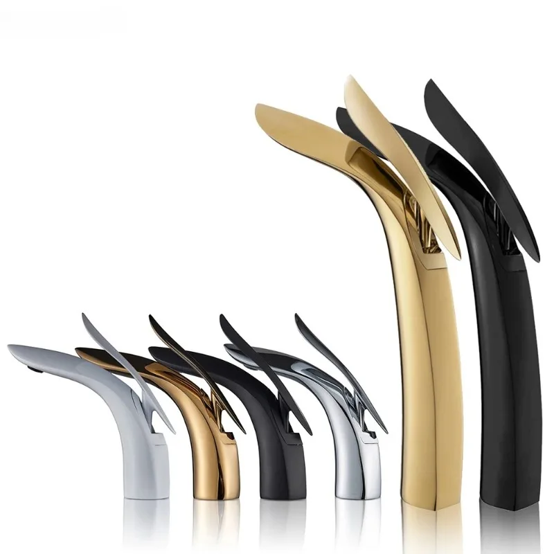 New Design Shark Shape Sesign Modern Popular Bathroom Basin Faucet Brass Mixer Tap BR-SR