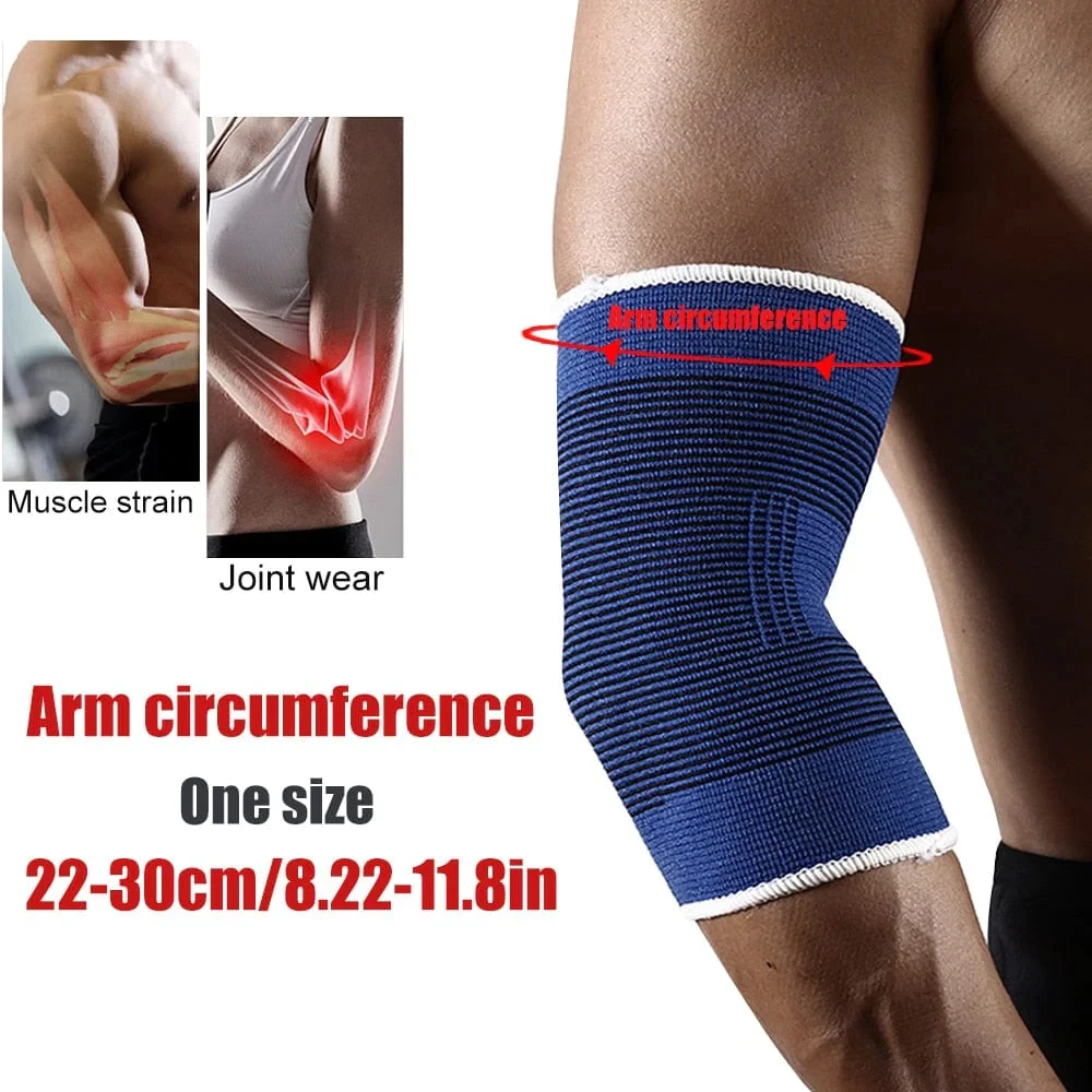 1Pair Sports Elbow Sleeves Brace Elastic Breathable Cotton Arm Support Sleeve Arthritis Pain Relief for Men Women Teenagers