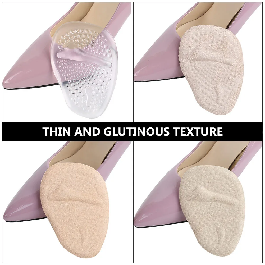 

5pcs Metatarsal Pads Women Foot Cushions Pain Relief Shoe Inserts Gel Material Anti-Slip Shock Absorption Soft Thin Fabric