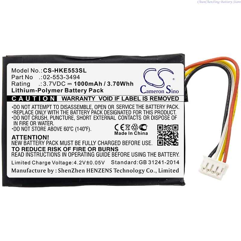 

Cameron Sino 3.7V 1000mAh Speaker Battery 02-553-3494 for Harman/Kardon Neo, HKNEOBRNBSG +TOOL