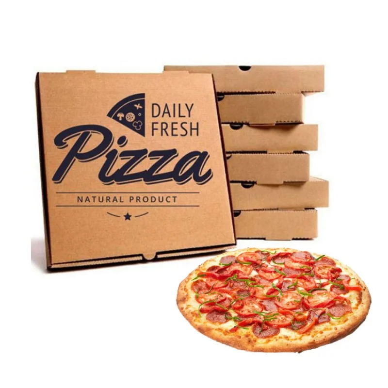 Spersonalizowany produkt hurtowy wydrukowany na zamówienie 12x12 12*12 7 9 16-calowy producent opakowań papierowych żłobione pudełka na pizzę z logo