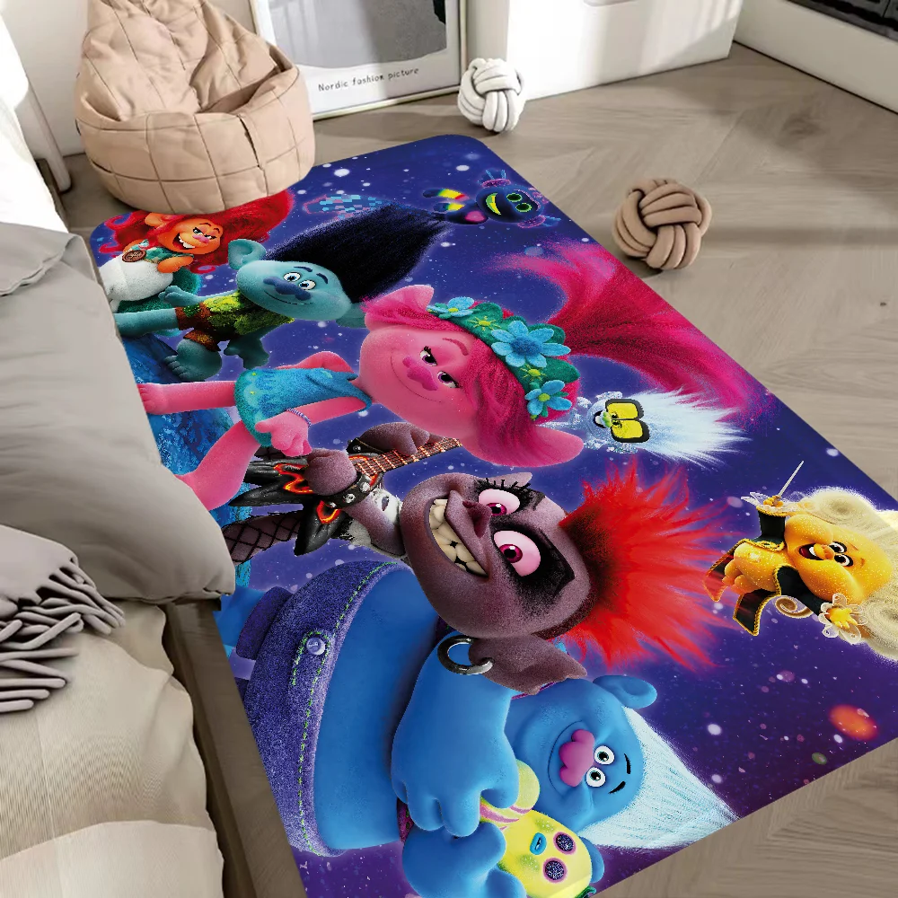 

Cartoon T-Trolls Bathroom Mat Anti-slip Absorb Water Long Strip Cushion Bedroon Mat Welcome Doormat