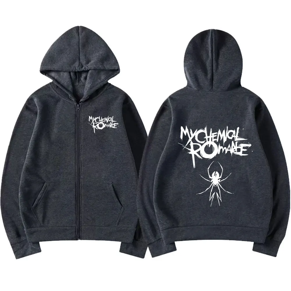 Rockband Mijn Chemische Romance Mcr Dode Hoodie Met Rits Zwarte Parade Punk Emo Sweatshirt Met Ritssluiting Herenmode Hoodies Jas Jassen