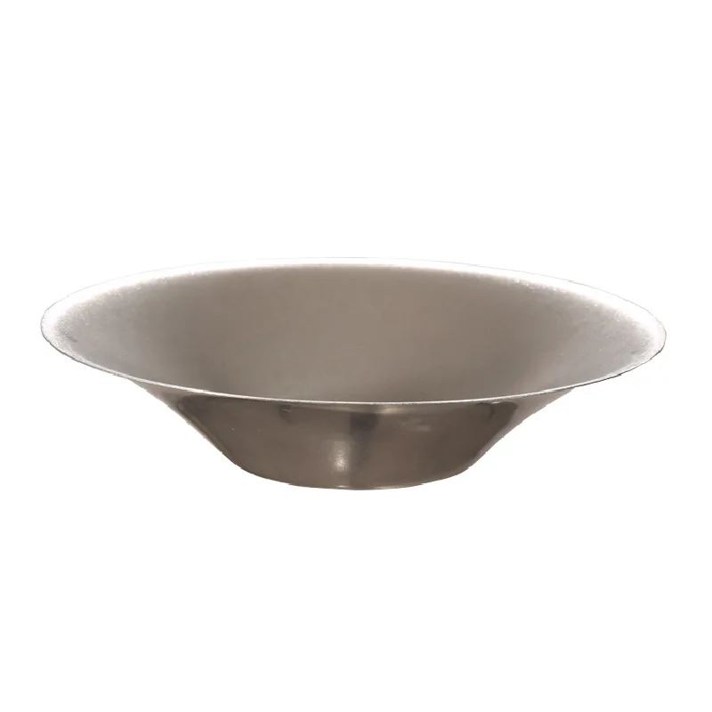 

Stainless Steel Outdoor Tableware Korean Round Dining Plate Large Capacity Non-slip Camping Picnic Dishes Portable Trips Cutlery