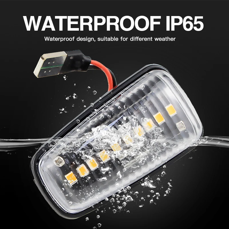 2 قطعة إضاءة مقاومة للماء متتابعة بدوره أضواء الإشارة الديناميكية الجانب ماركر أضواء لسيتروين بيرلينجو كسارا ثاب ساكسو Xantia XM ZX #3