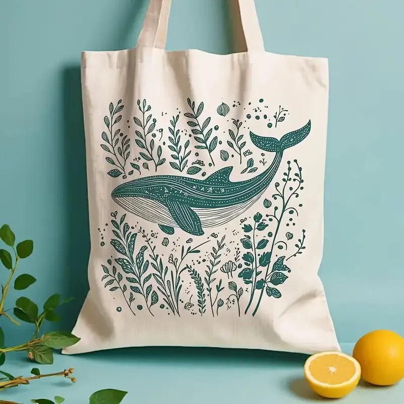 Green Line Floral Whale Canvas - огляд і ціна Outdoor Planting Bag