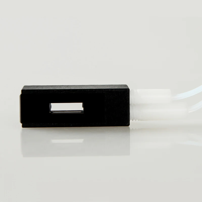 Quartz flow cuvette with M6 threaded connectors(400ul)