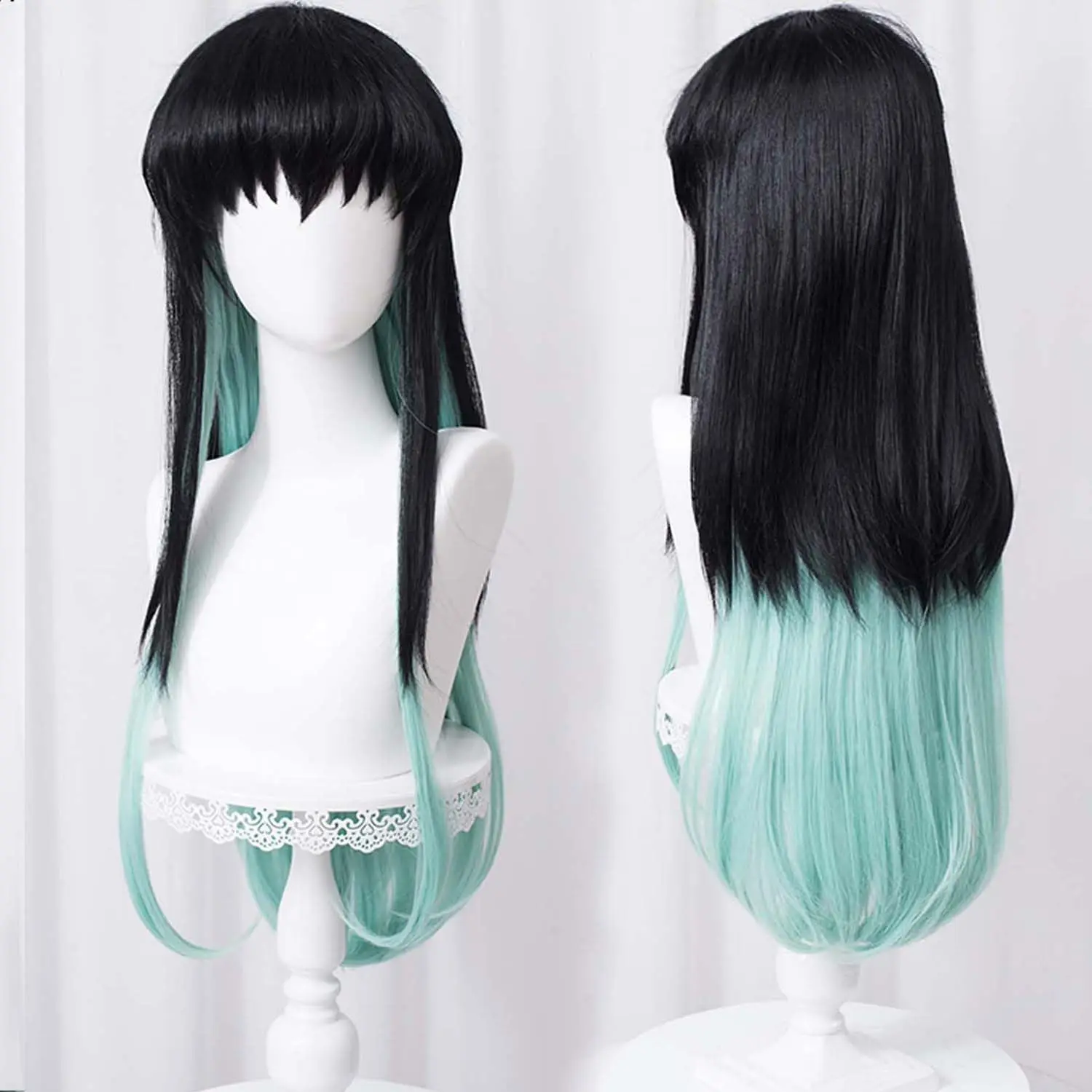 Peruki do cosplayu Tokitou Muichirou, peruki anime Demon Slayer, kostium na Halloween dla kobiet i mężczyzn