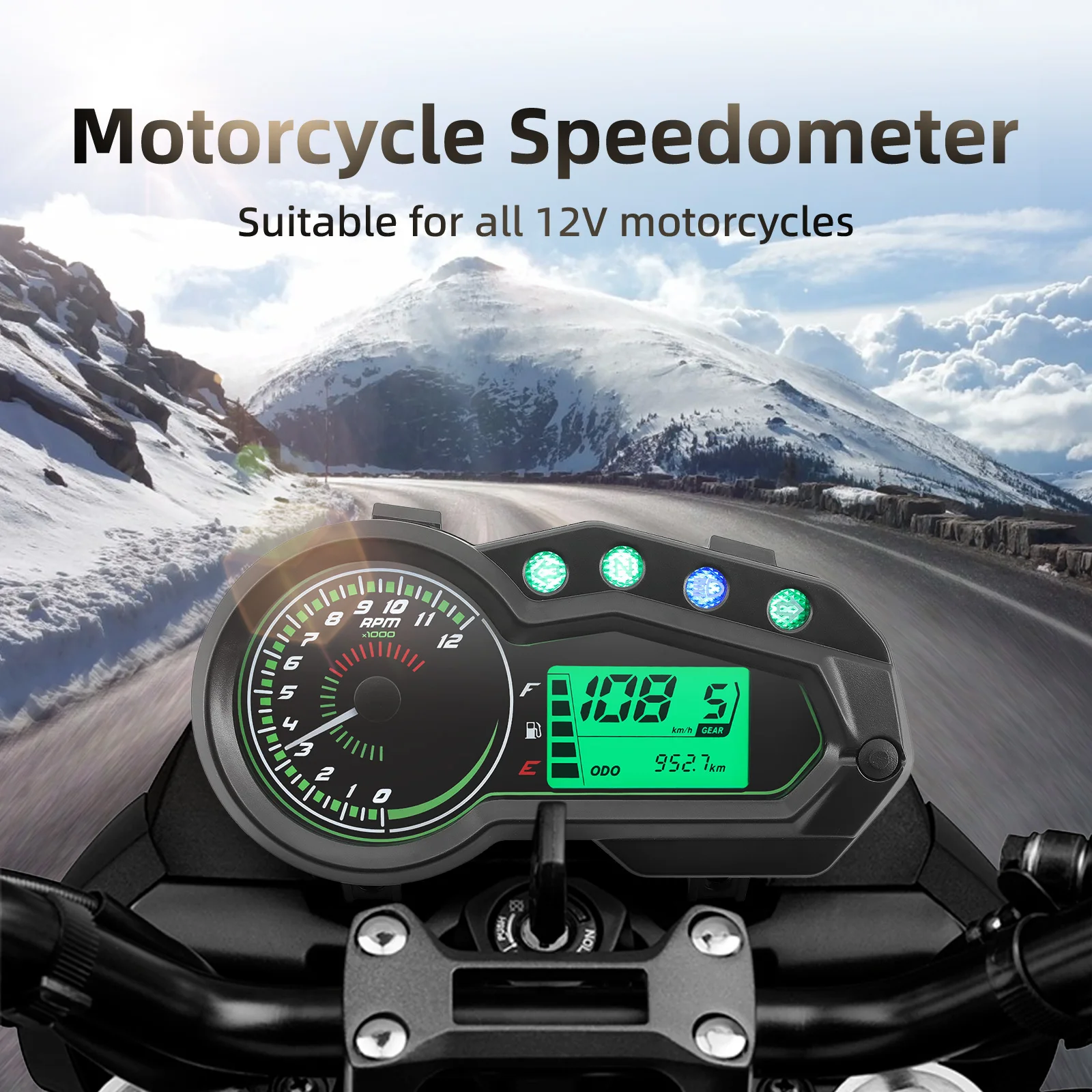 For Italika 150z 150sz 170z  Motorcycle Speedometer Tachometer Gauge LED Digital Dashboard Multi-Function LCD Speedometer Gauge
