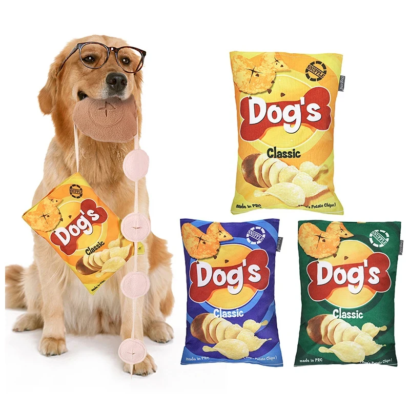 Potato Chips Dog Sniffing Mat Toys for Dog Snuffle Ball Training Food Slow Feeding Pad Pet Nose Blanket Toy Pet Puzzle Toy