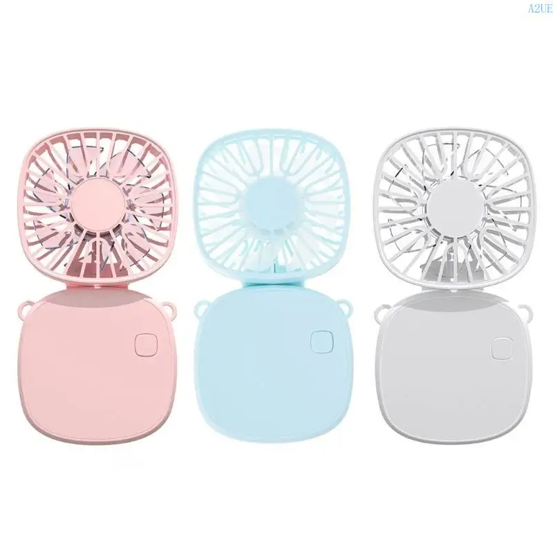 a2ueハンギングネック折りたたみ可能な小さな電動ファンハンドヘルドクリエイティブ学生寮スポーツUSB屋外冷却ポケットファン