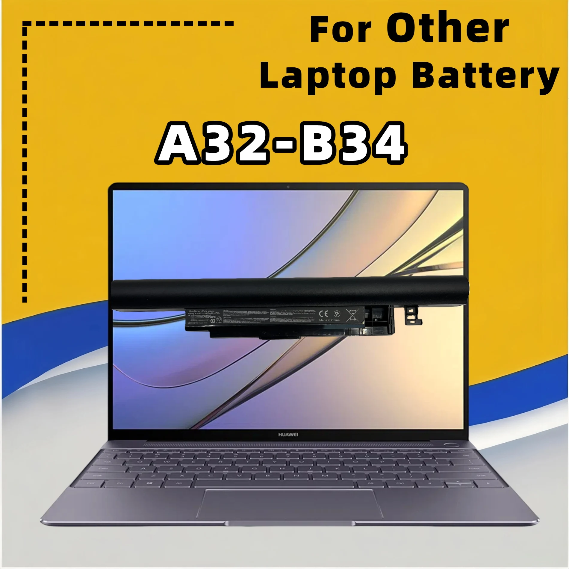

FRLESUI Battery A32-B34 For Medion Akoya E6200 S4200 P6600 Series N1408 Pegatron C15 B34 Haier S500 S510 S52040040607A1 40040607