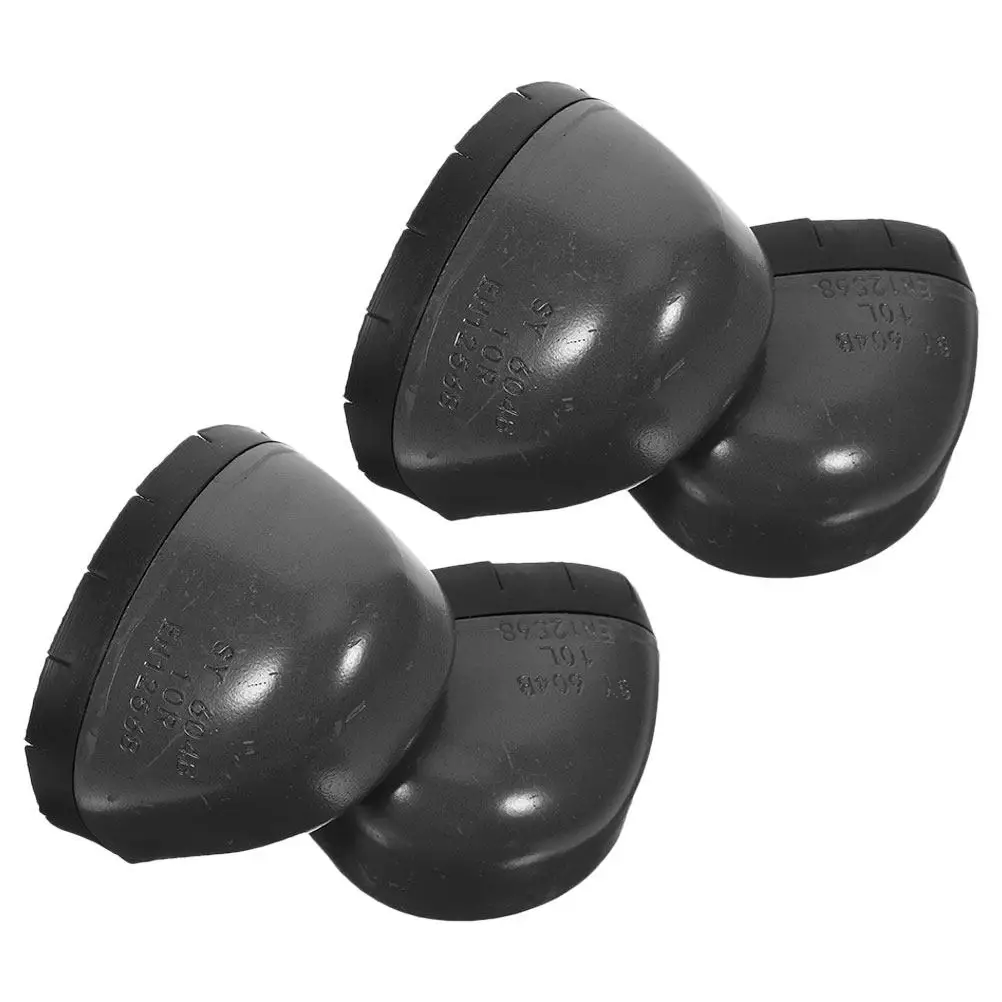 

2 пары защитных накладок на носки обуви: пластиковые и резиновые защитные колпачки для рабочих ботинок, предотвращающие удары и сдавливание пальцев