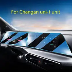Tempered glass Screen  protector film For Changan uni-t unit 2022 2023 LCD car radio gps Navigation and Dashboard  Anti-scratch
