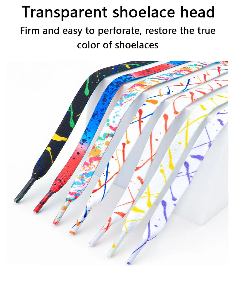 Flache, farbige Schnürsenkel für Sneaker, Canvas-Schuhe, Freizeitschuhe und Tennisschuhe, bunte Schuhbänder für Damen und Herren, 120/140/160 cm. – Detail 4