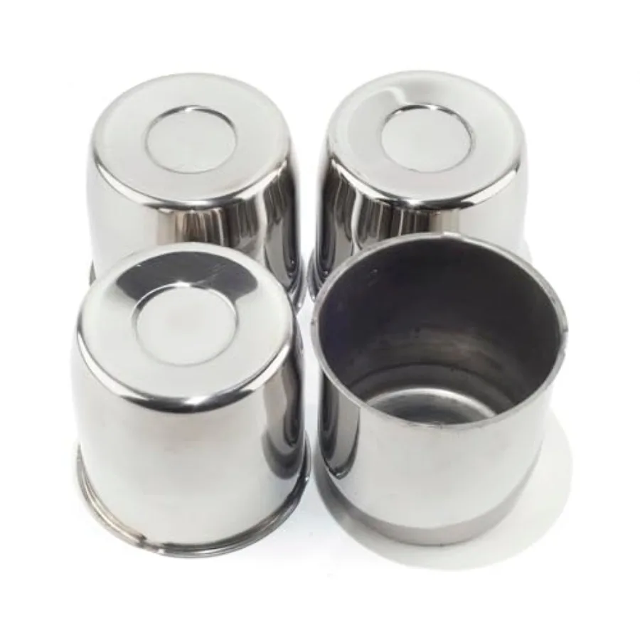

4.25 Inch Stainless Steels Trailer Wheel Center Caps Fit 4.25" Center Bore Truck Trailer RV SUV Wheels Rims, Push Through Hub C