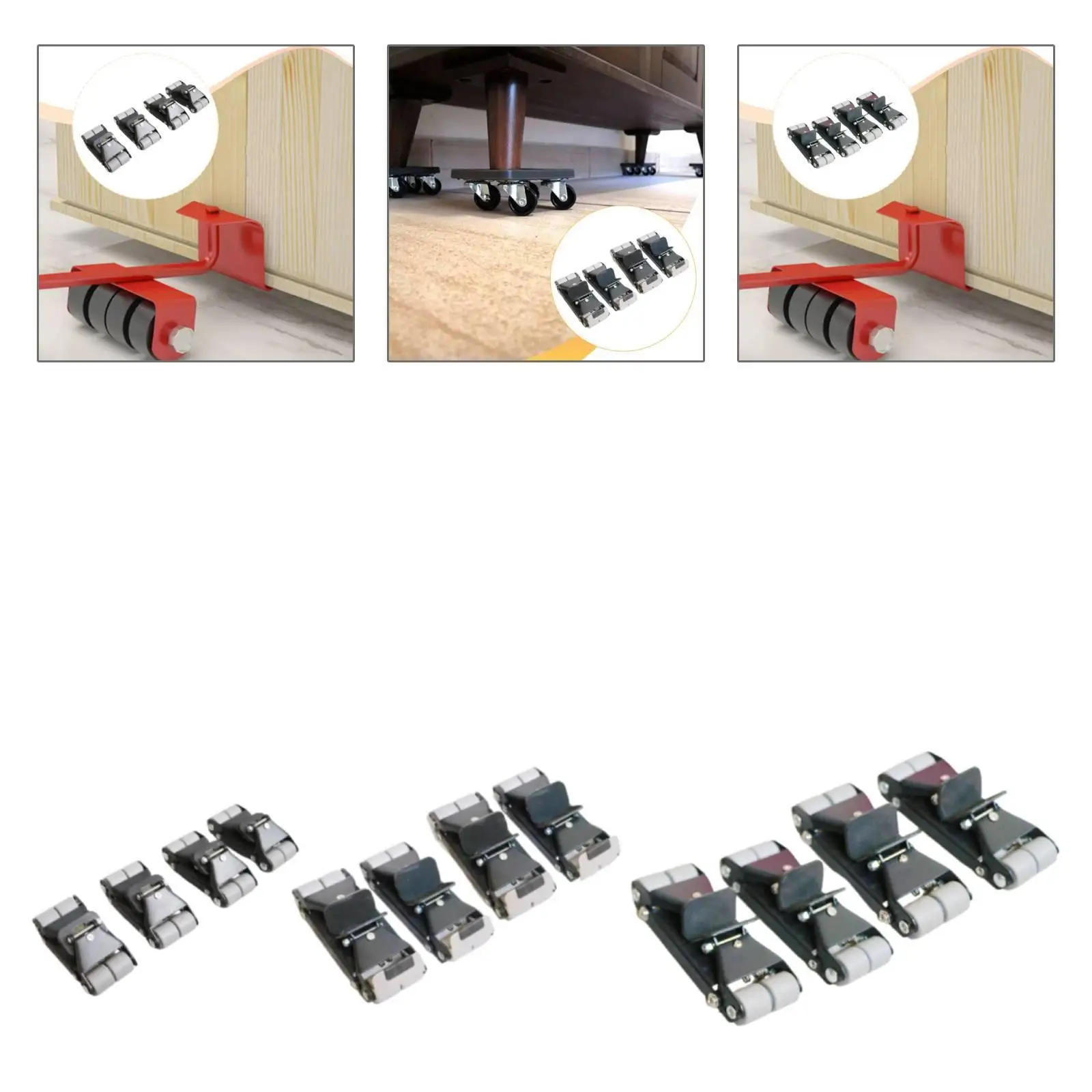 360 Degree Swivel Furniture Mover Cabinet Lifter Heavy Appliance Moving Tools Slides for Home Office Garage