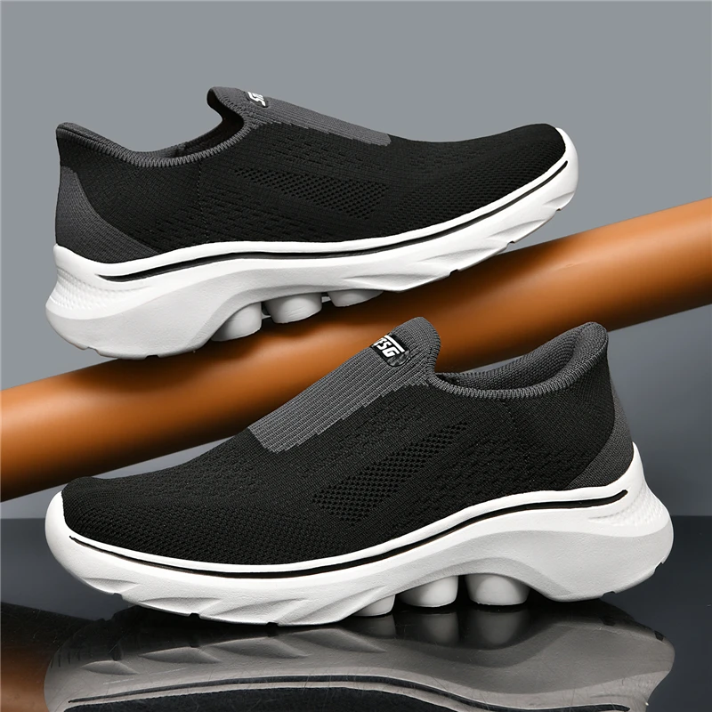 

Men's Four-Season Soft-Soled Breathable Walking Shoes - Slip-On Mesh Casual Sports Shoes for Seniors