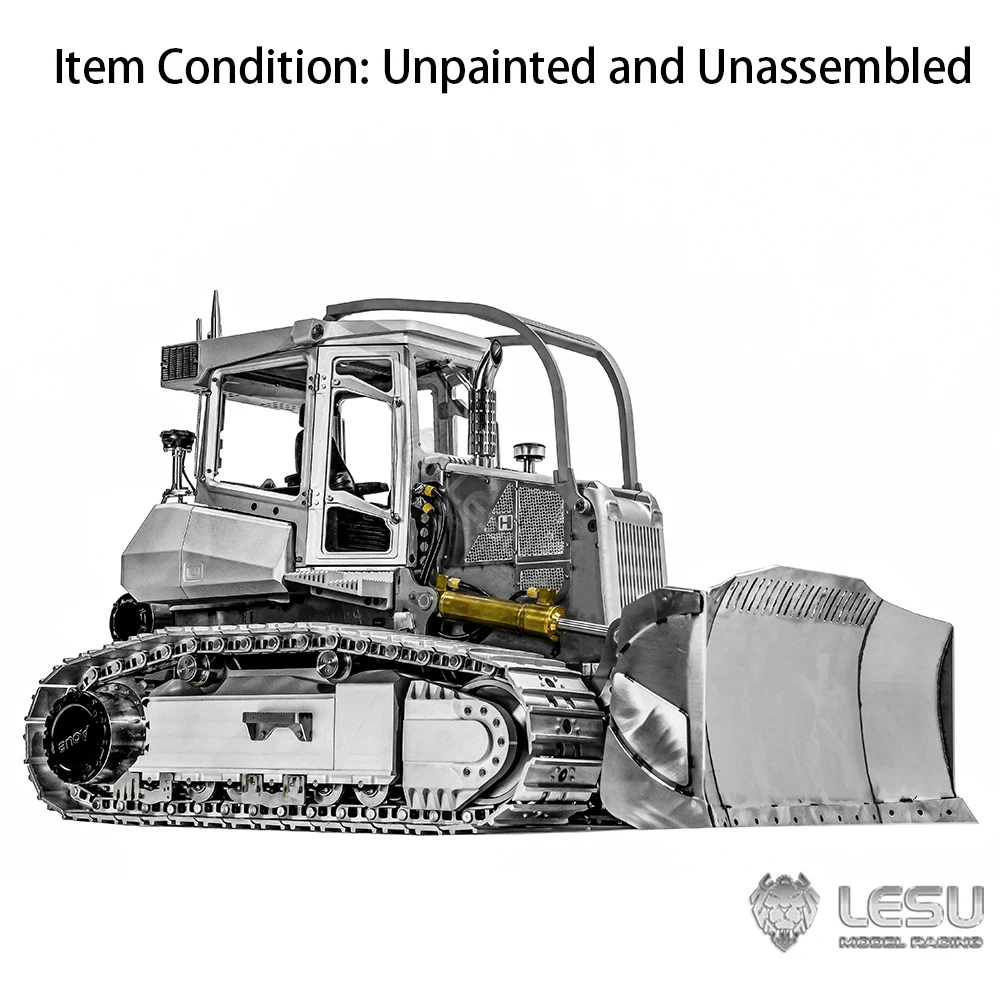 LESU New 1/14 Aoue-850K RC Hydralic Bulldozer Model Metal Unassembled Unpainted Construction Car Toys Gifts Kits TH22774