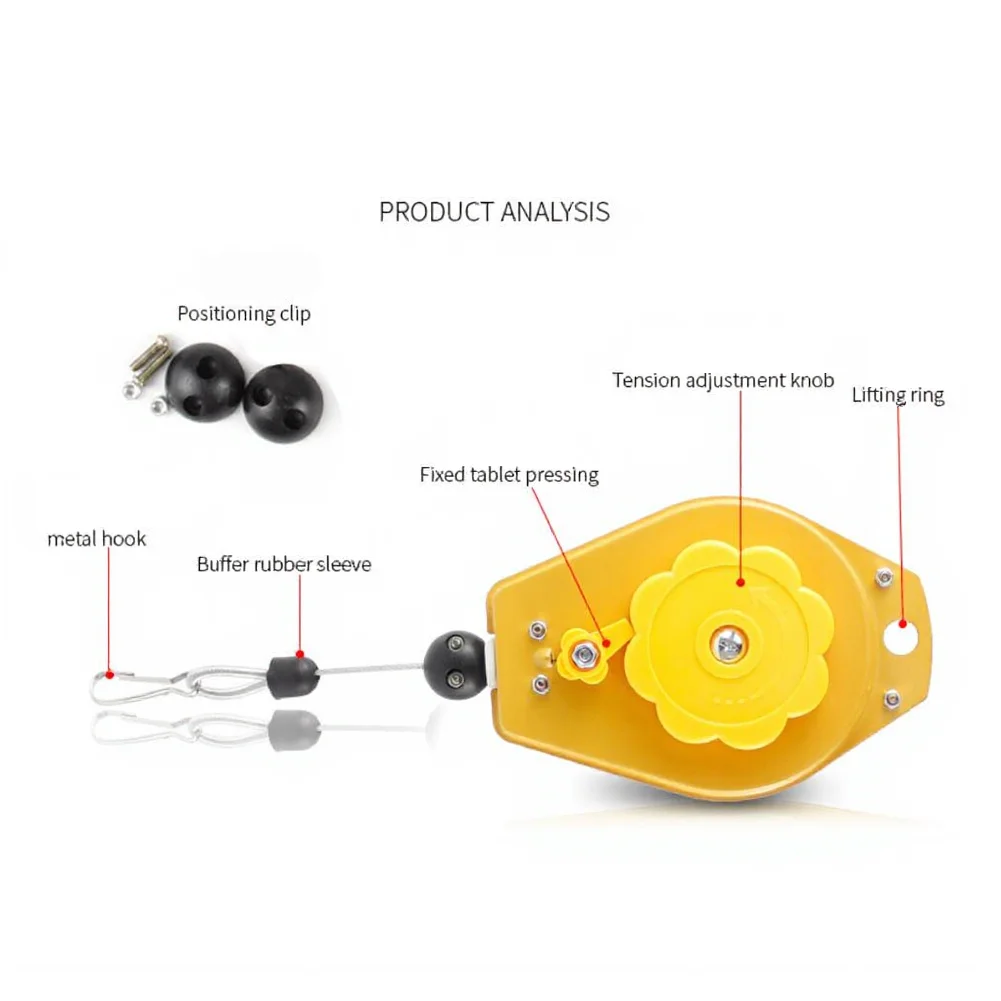 0.5-5KG Retractable Spring Balancer Screwdriver Hanging Torque Wrench Hanger Steel Wire Rope Measuring Tool Holder