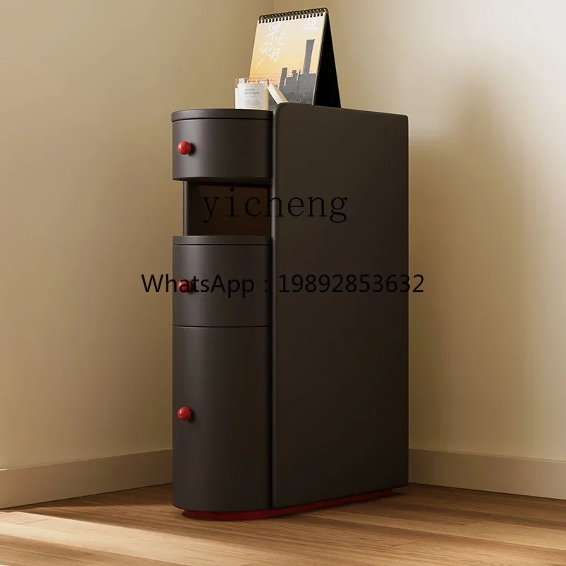 

GZ crevice bedside table high black small apartment advanced multi-function charging