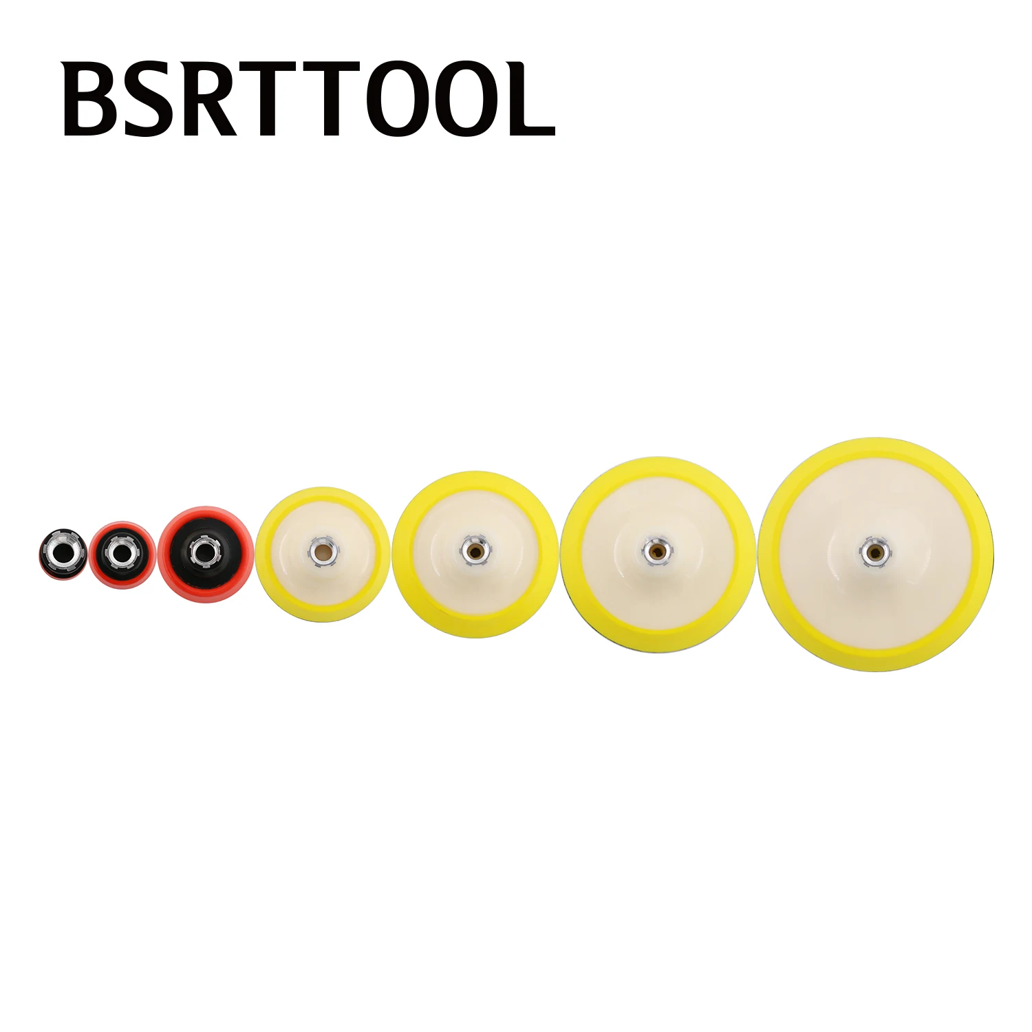 BSRTTOOLBSRTTOOL 1 "/2"/3 "/4"/5 "/6"/7 "플레이트 자동차 연마 후크 및 루프 샌딩 패드 세차 관리 스폰지 패드 후원 디스크