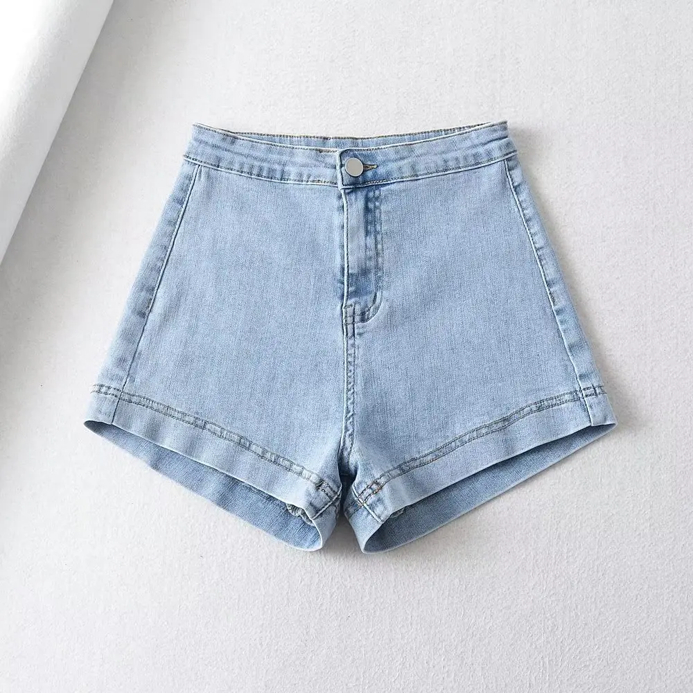 High Waist Denim orts Women's Faion Summer 2023 Sli Slimming Versatile Bodycon orts Trendy One Button Design