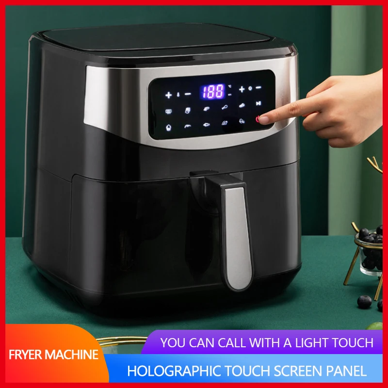 8L mais novo fritadeira de ar sem óleo sem óleo fritadeira de ar aparelho de cozinha com circulação rápida de ar