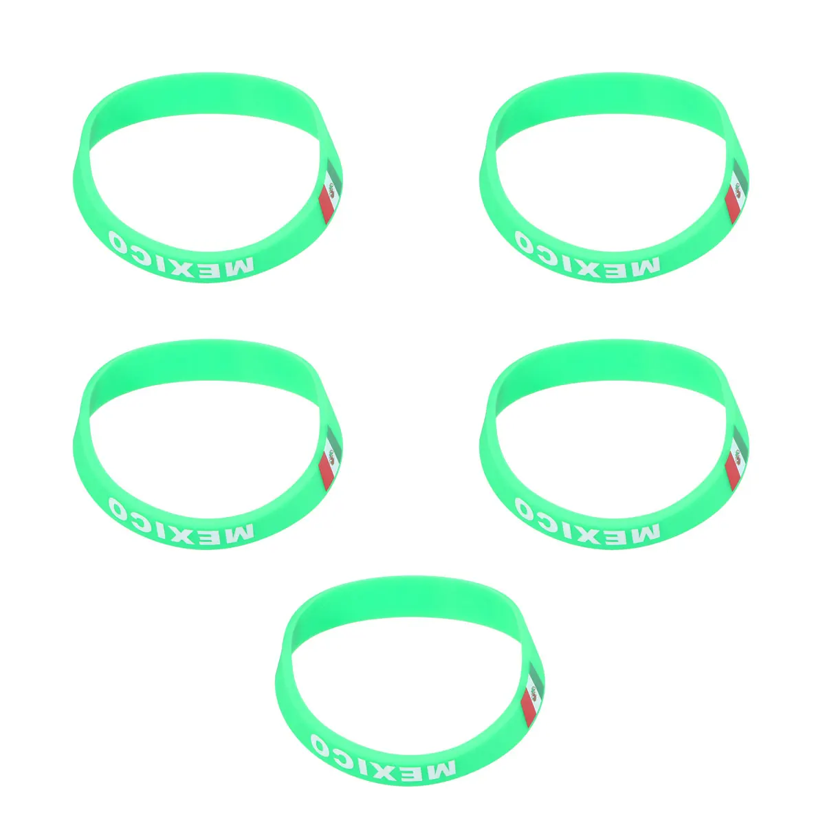 

5pcs Eco Friendly Silicone Wristbands Durable Comfortable Fit Australian Flag Rubber Bracelets Country Games Matches