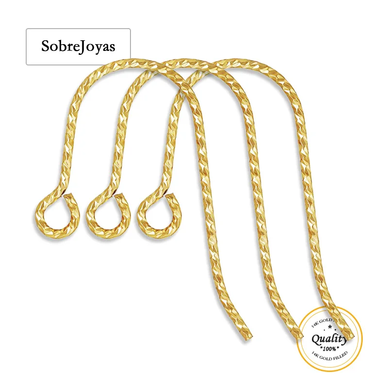 

Заготовки для серег-подвесок Sparkle French Ear Wire из позолоченного золота 14K (0.71 мм) для изготовления ювелирных изделий, аксессуары для рукоделия, застежки для серег ручной работы