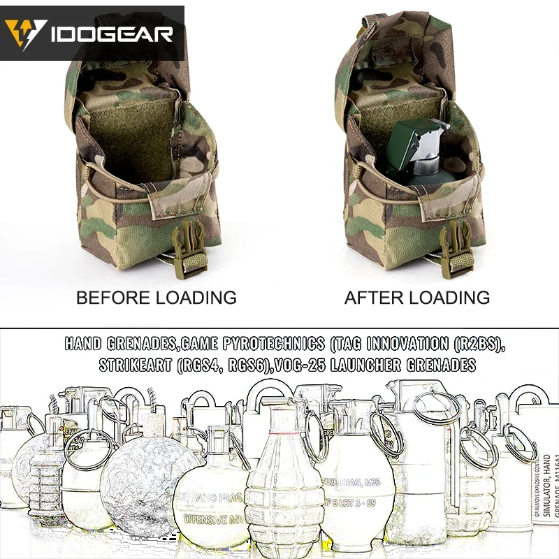 IDOGEAR Tactical Frag Pouch MOLLE Multi-function Tool Pouch Belt Storage Pouch Outdoor Hunting Accessories 35118