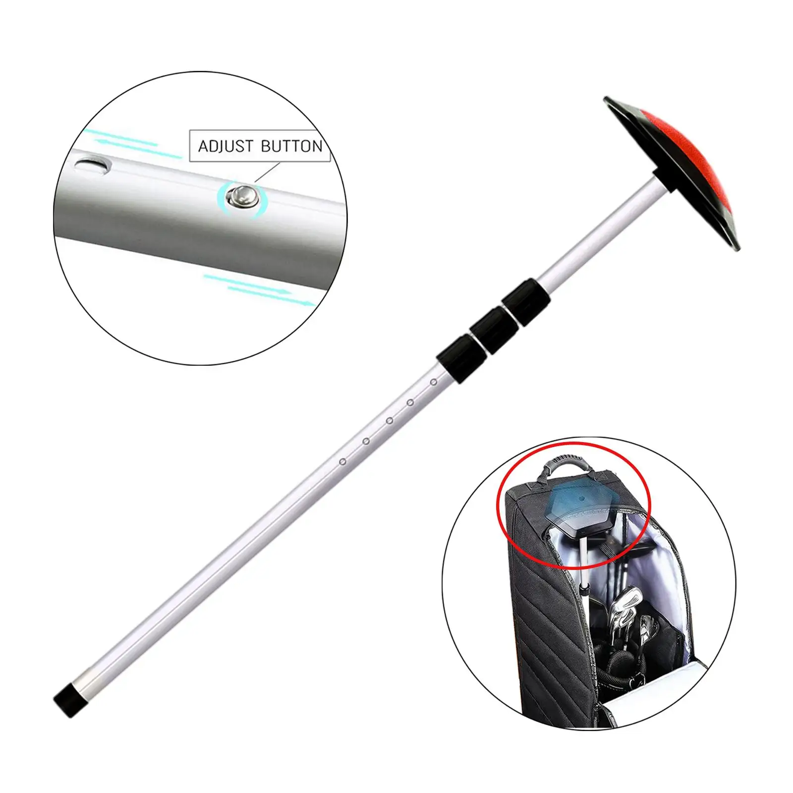 Bag Clubs  System Rod Holder Adjustable Aluminum Alloy Protective Cover Pole