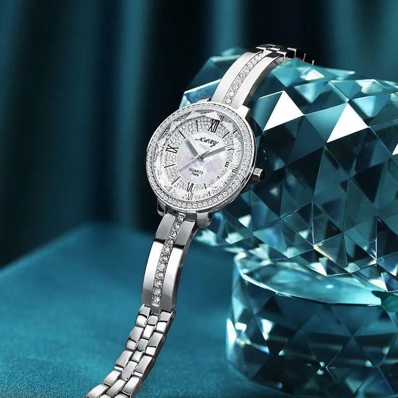 New Famous Luxury Brands Women Watch Fashion Rhinestone Women's Watches Stainless Steel Quartz Ladies Wristwatches Reloj Mujer