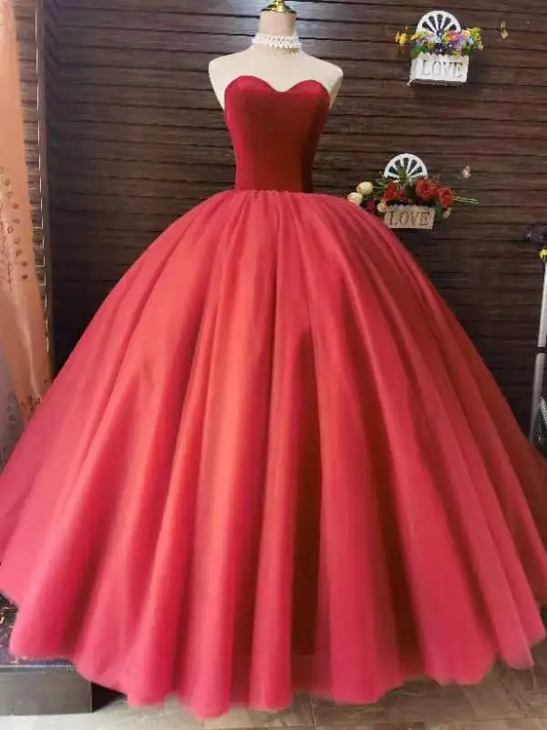 CloverBridal-Vestido De baile romántico hinchado, escote Corazón, Quinceañera 15, Burdeos dulce 16, personalizado gratis, WQ9732, 2023